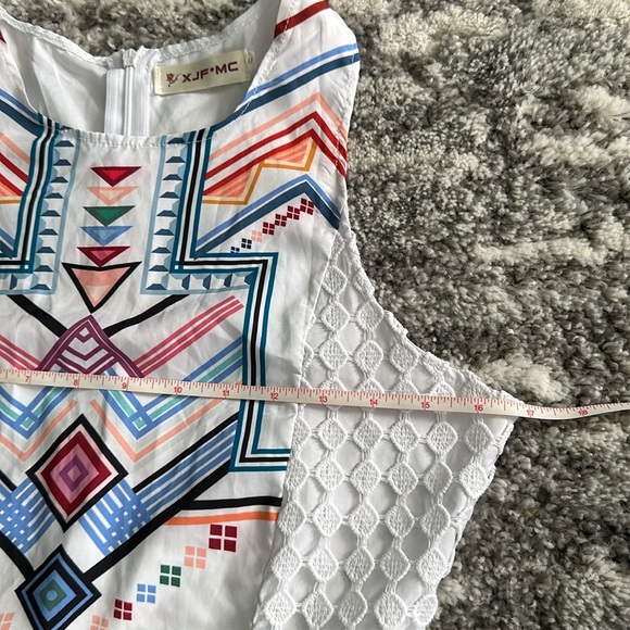 TROPICAL PRINT FLOWING BOHO DRESS BY XJF. MC - Picture 9 of 10